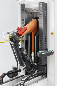 Dettaglio di Presto FC lo stiracamicie a piastre di casa Trevi, studiato per offrire la miglior qualità di stiratura ad una velocità top.’ 